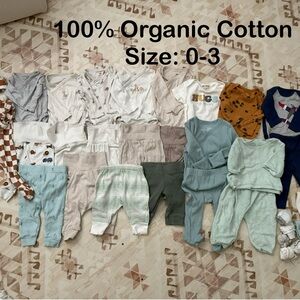 Organic Cotton Baby Clothing Set 0-3 Months